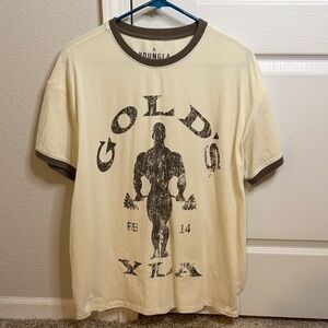 YoungLA Beige Graphic Tee with Dark Highlights
